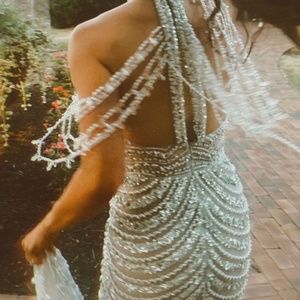 ALAMOUR THE LABEL ARMINA BEADED GOWN size Small